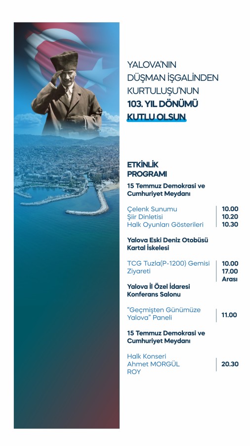 103.YIL ETKİNLİKLERİ COŞKU İLE KUTLANACAK