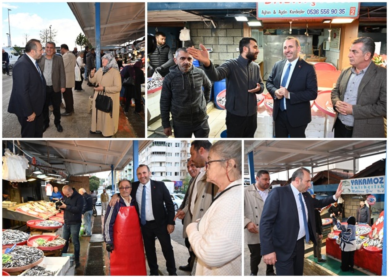 BAŞKAN TUTUK BALIKÇI ESNAFINI ZİYARET ETTİ