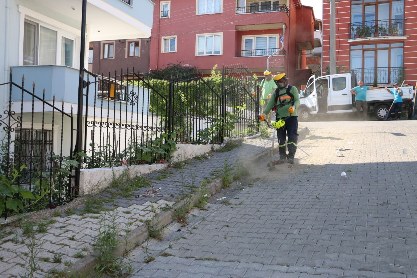 BAYRAKTEPE MAHALLESİNDE OTLAR BİÇİLİYOR