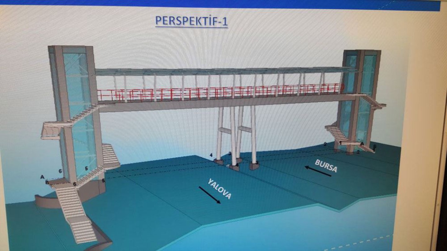 BURSA YOLUNA ÜST GEÇİDİN YAPIMI BAŞLIYOR