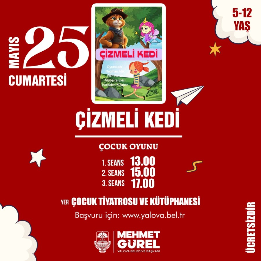 ÇİZMELİ KEDİ ÇOCUKLARLA BULUŞACAK