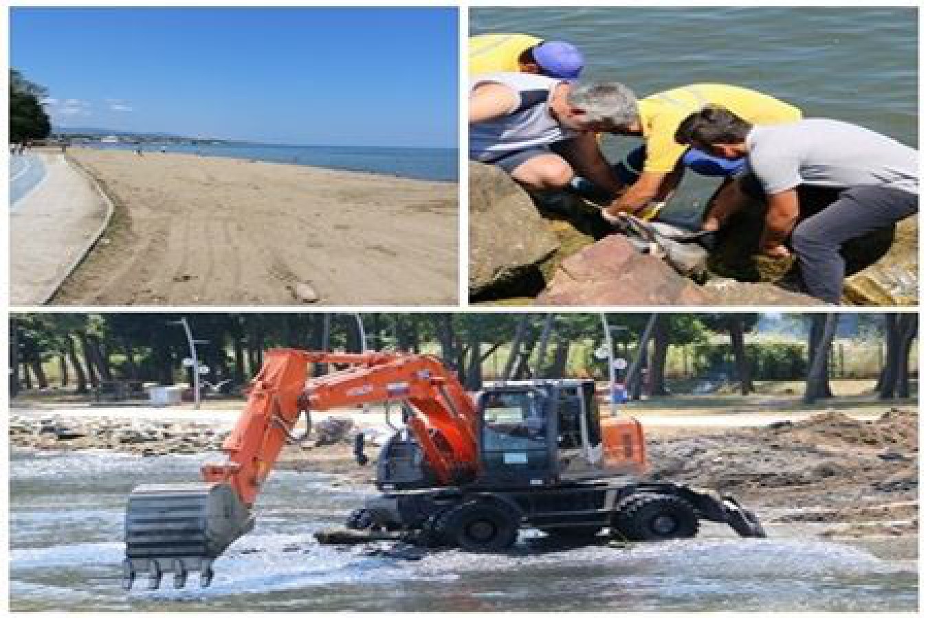 DOĞU SAHİL BANDINDA TEMİZLİK ÇALIŞMASI