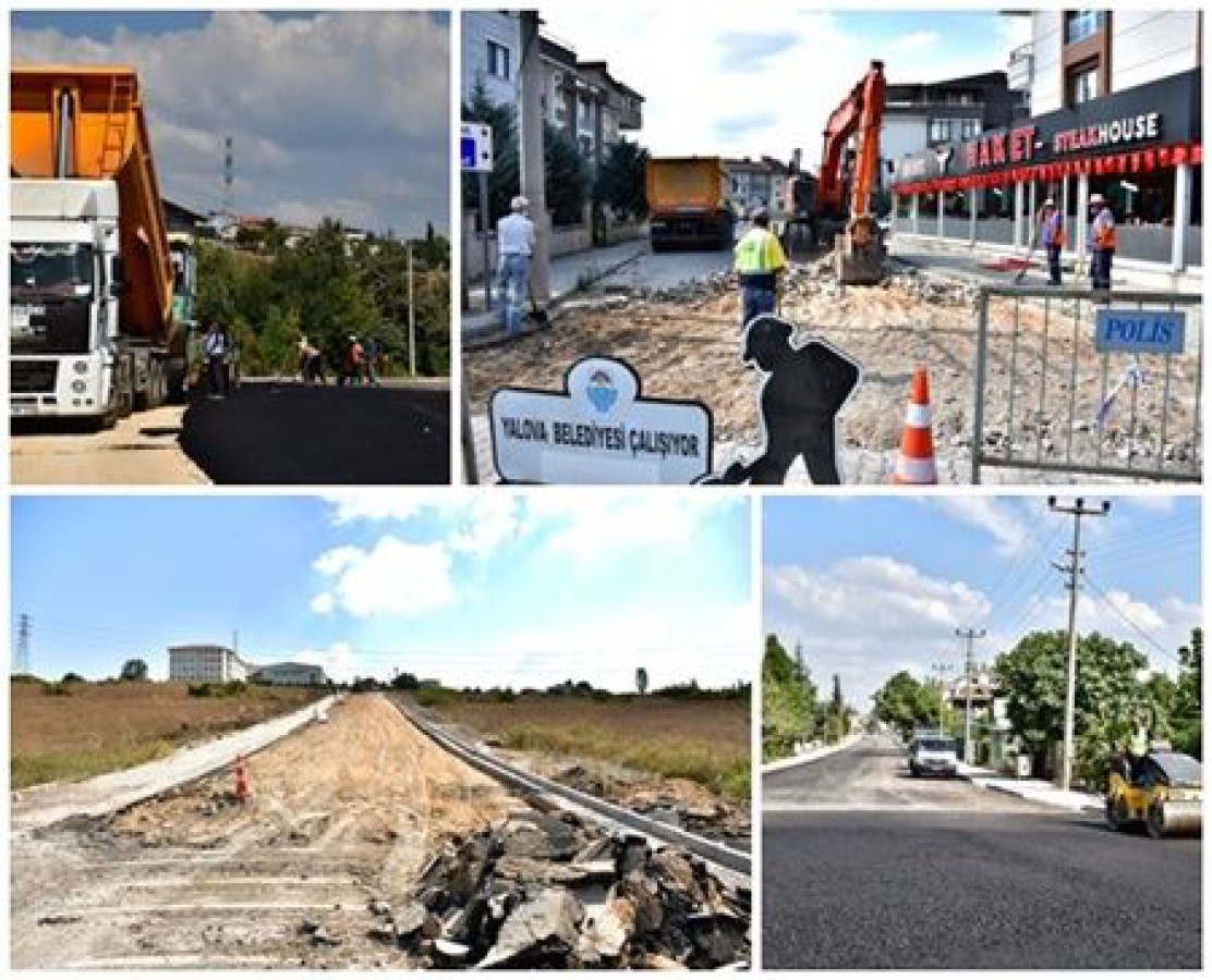 DÖRT BİR YANDA ASFALTLAMA İŞLEMLERİ DEVAM EDİYOR