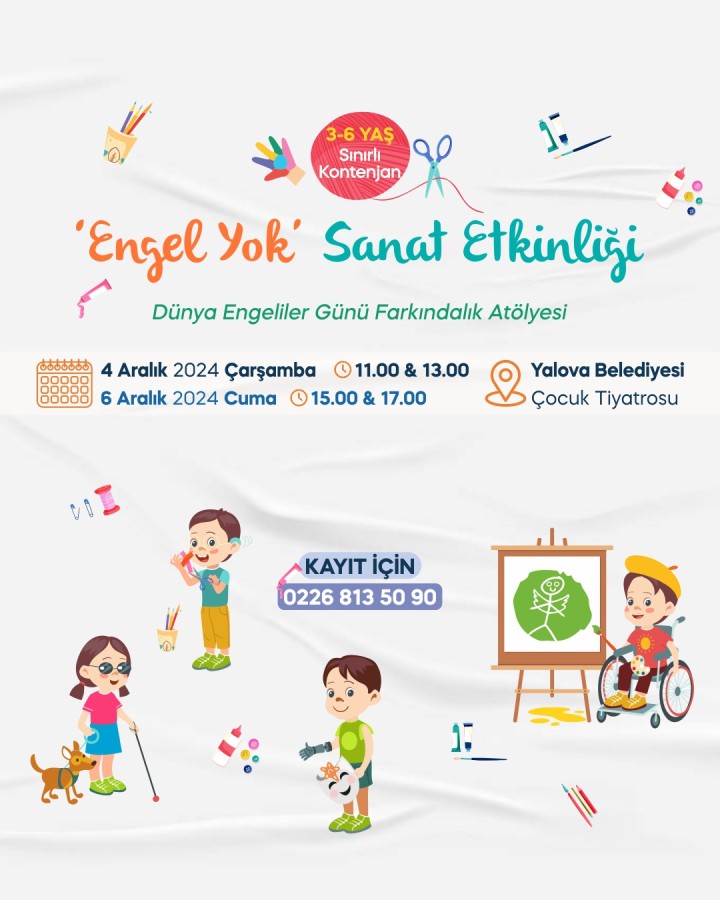 DÜNYA ENGELLİLER GÜNÜ'NE ÖZEL SANAT ETKİNLİĞİ: “ENGEL YOK”