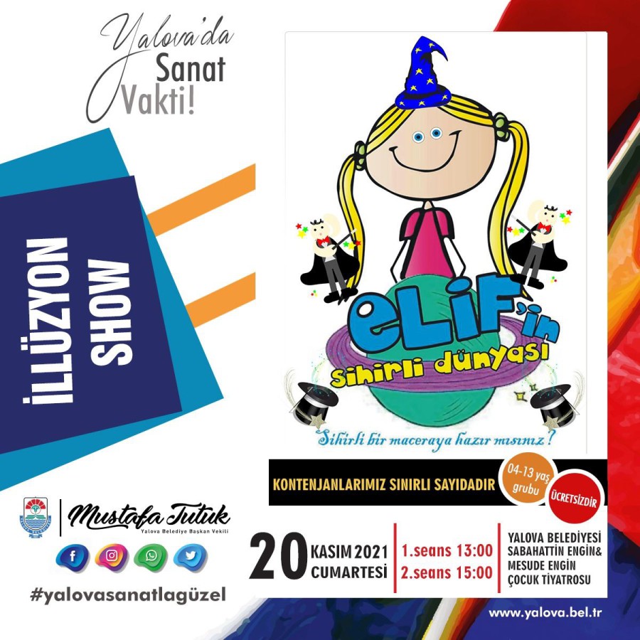 ‘ELİF’İN SİHİRLİ DÜNYASI’ İSİMLİ OYUN ÇOCUKLAR İÇİN SAHNELENECEK