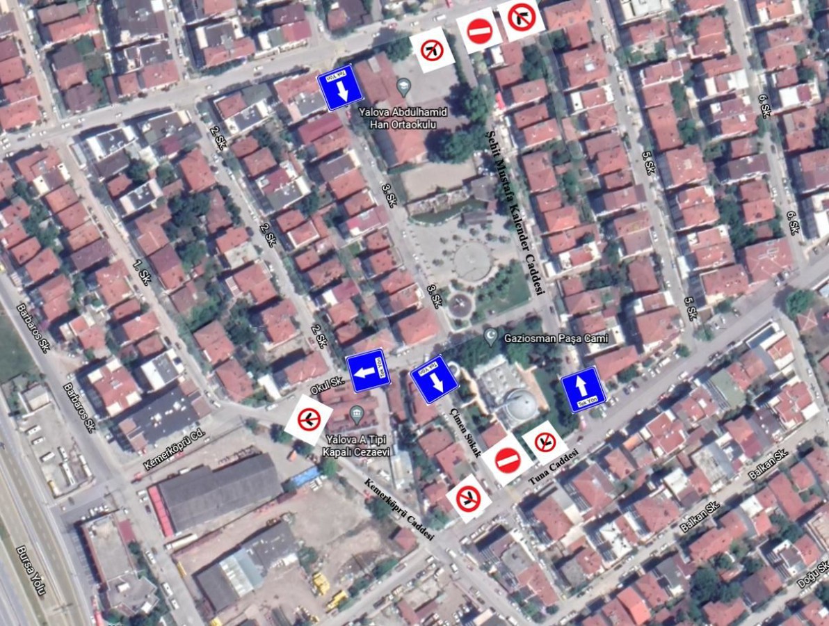 GAZİOSMANPAŞA MAHALLESİNDE YENİ TRAFİK AKIŞI BELİRLENDİ