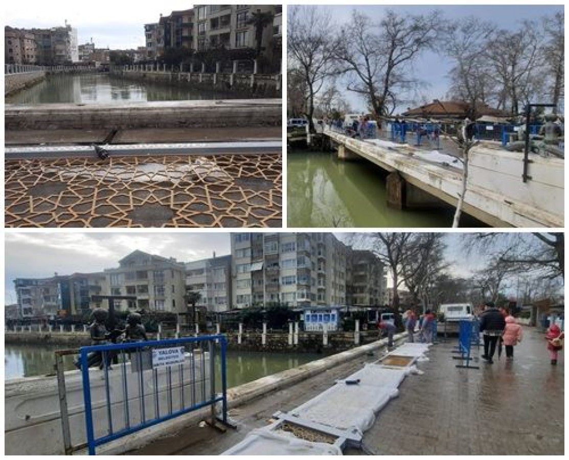 GAZİPAŞA CADDESİ ÜZERİNDE KÖPRÜNÜN KORKULUKLARI YENİLENİYOR