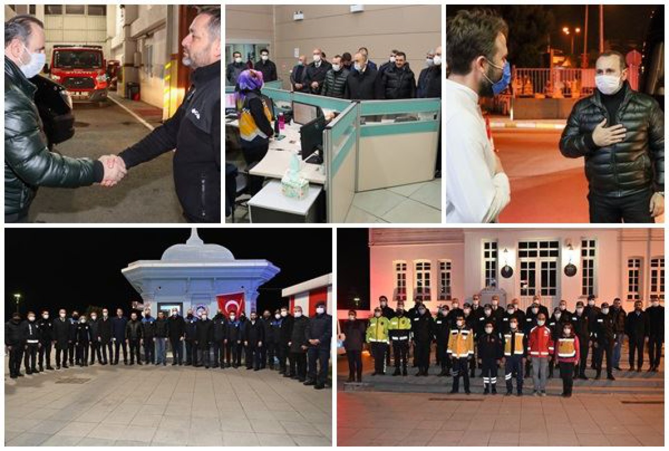 GÖREVİ BAŞINDA ÇALIŞANLAR ZİYARET EDİLDİ