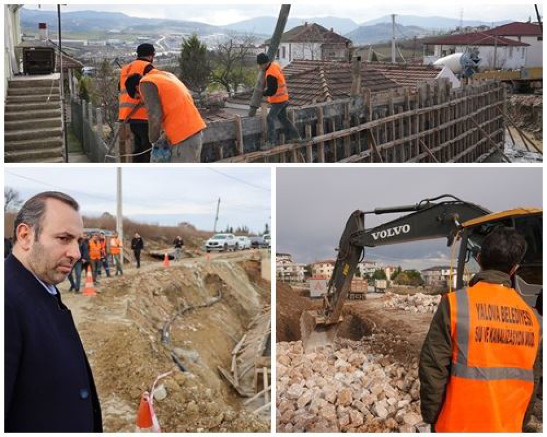 HER İKİ SOKAĞA İSTİNAT DUVARI YAPILIYOR