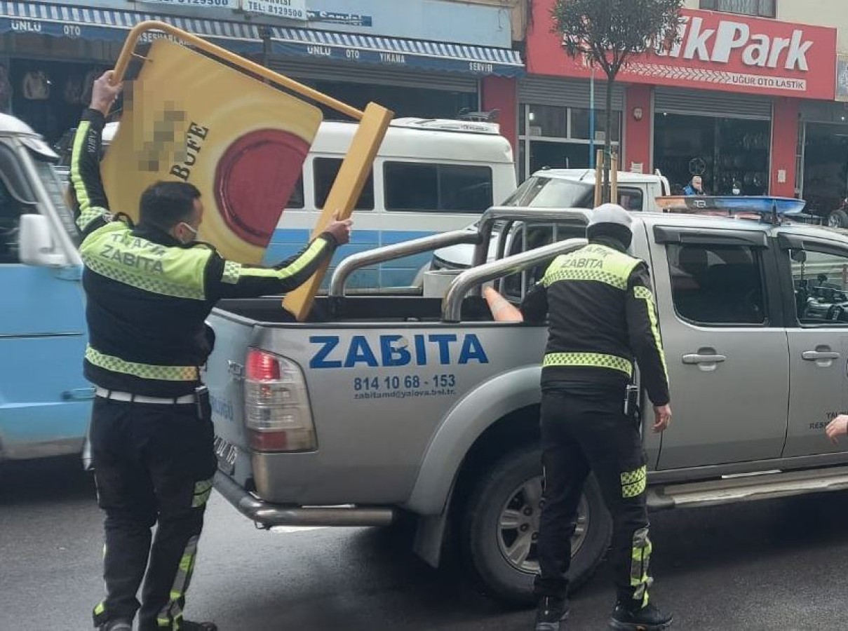 KALDIRIM İŞGALİNE YÖNELİK ÇALIŞMA YAPILDI