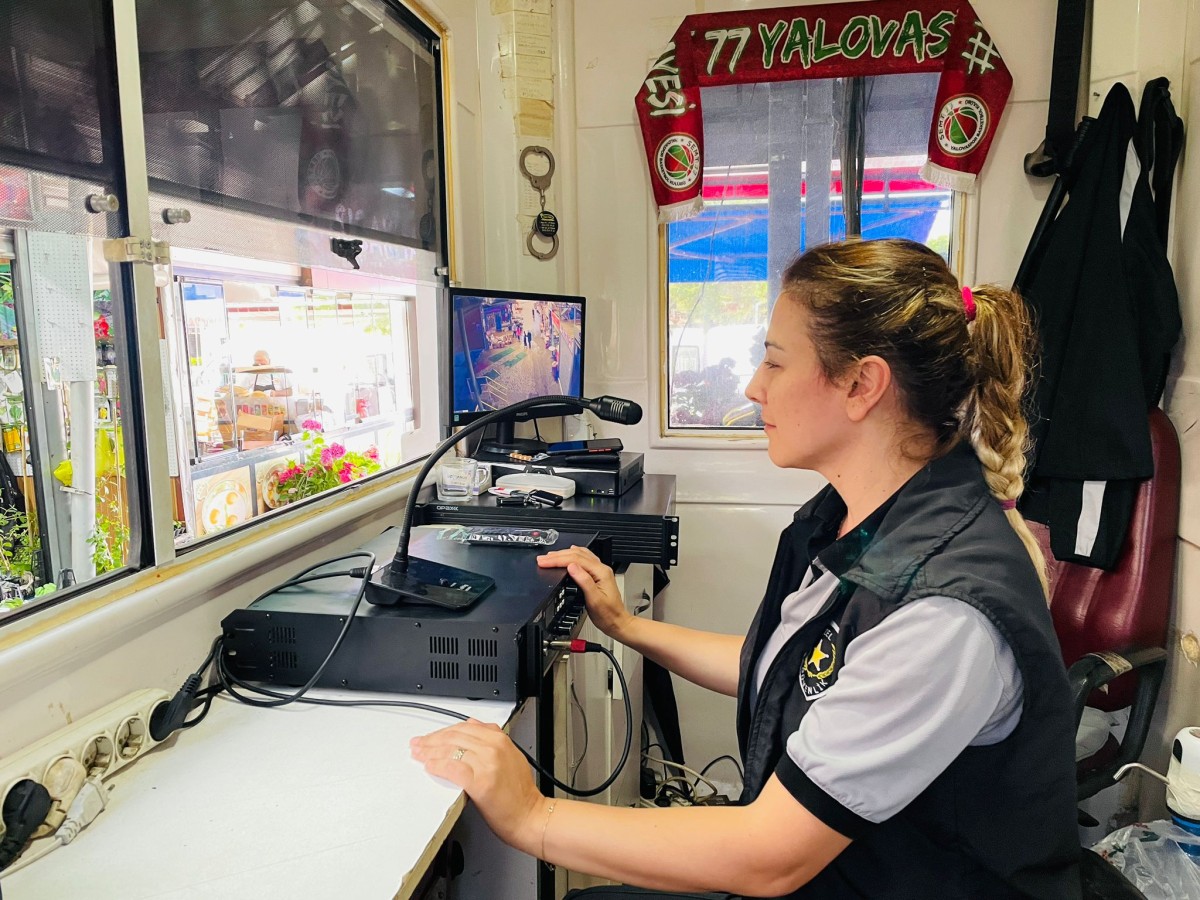 KAPALI PAZARYERİNE YENİ ANONS CİHAZLARI YERLEŞTİRİLDİ