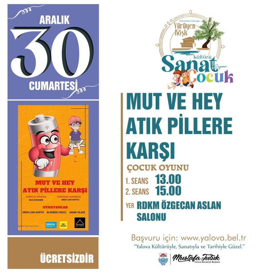 ‘MUT VE HEY ATIK PİLLERE KARŞI’ HAFTA SONU ÇOCUKLARLA