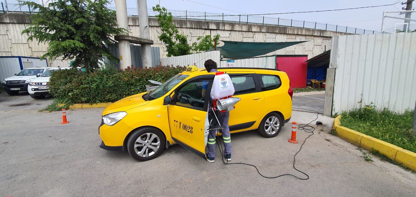 TAKSİLER VETERİNER İŞLERİNDE DEZENFEKTE EDİLMEYE BAŞLADI