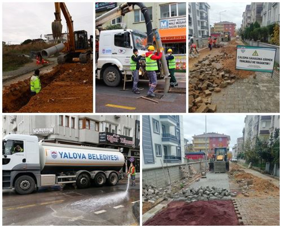YALOVA BELEDİYESİ HAFTASONU HER NOKTADA ÇALIŞMALARINI SÜRDÜRDÜ
