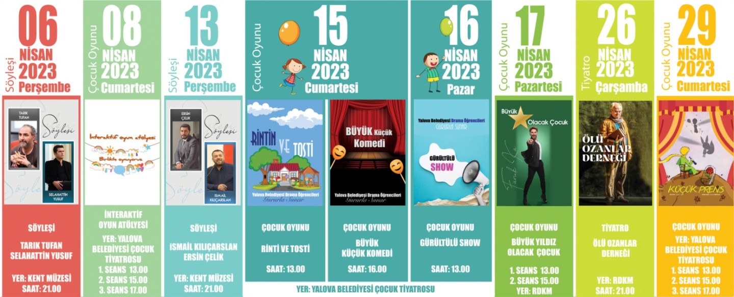 YALOVA BELEDİYESİ NİSAN AYI ETKİNLİKLERİ BAŞLIYOR