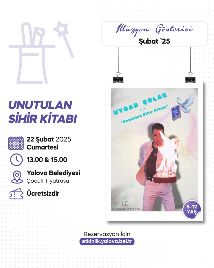 YALOVA BELEDİYESİ’NDEN ÇOCUKLARA SİHİR DOLU GÖSTERİ