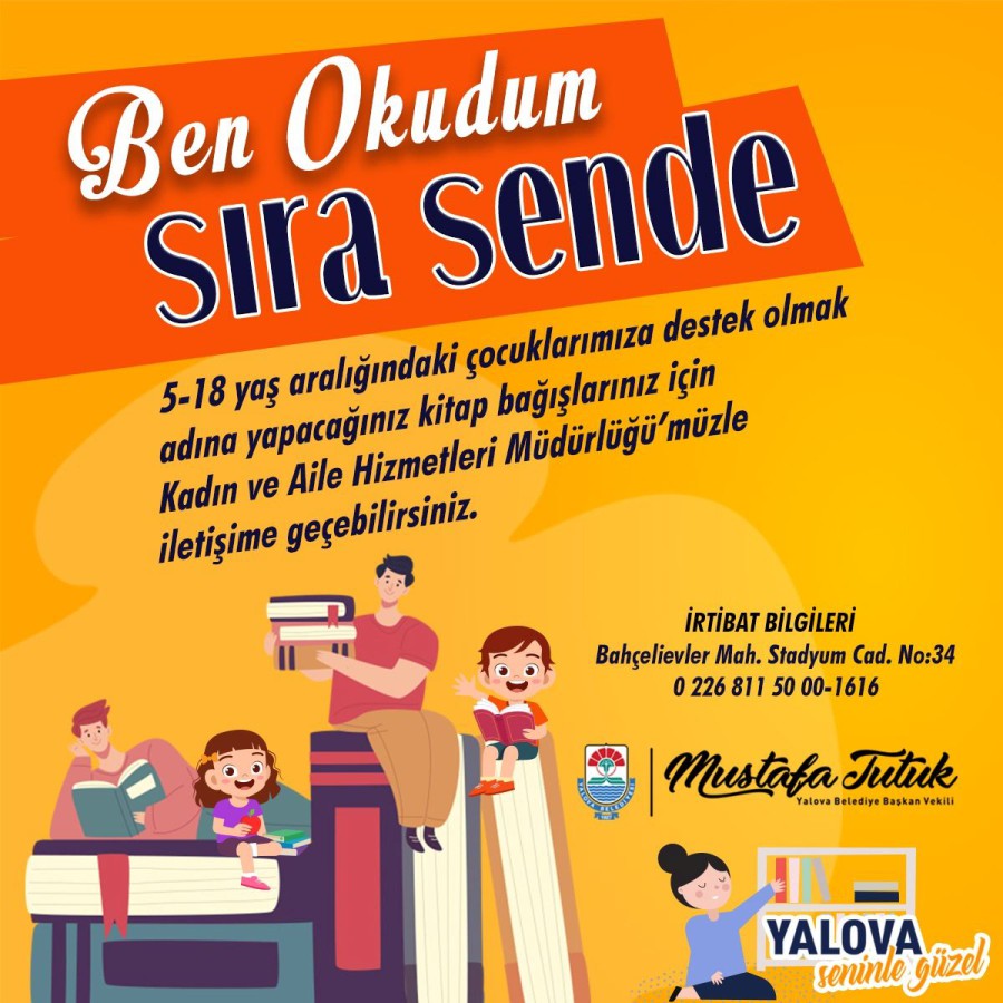 YALOVA BELEDİYESİ’NDEN KİTAP BAĞIŞI KAMPANYASI