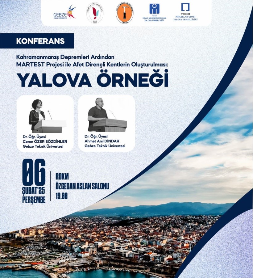 YALOVA’DA AFET DİRENÇLİ KENTLER KONFERANSI DÜZENLENİYOR