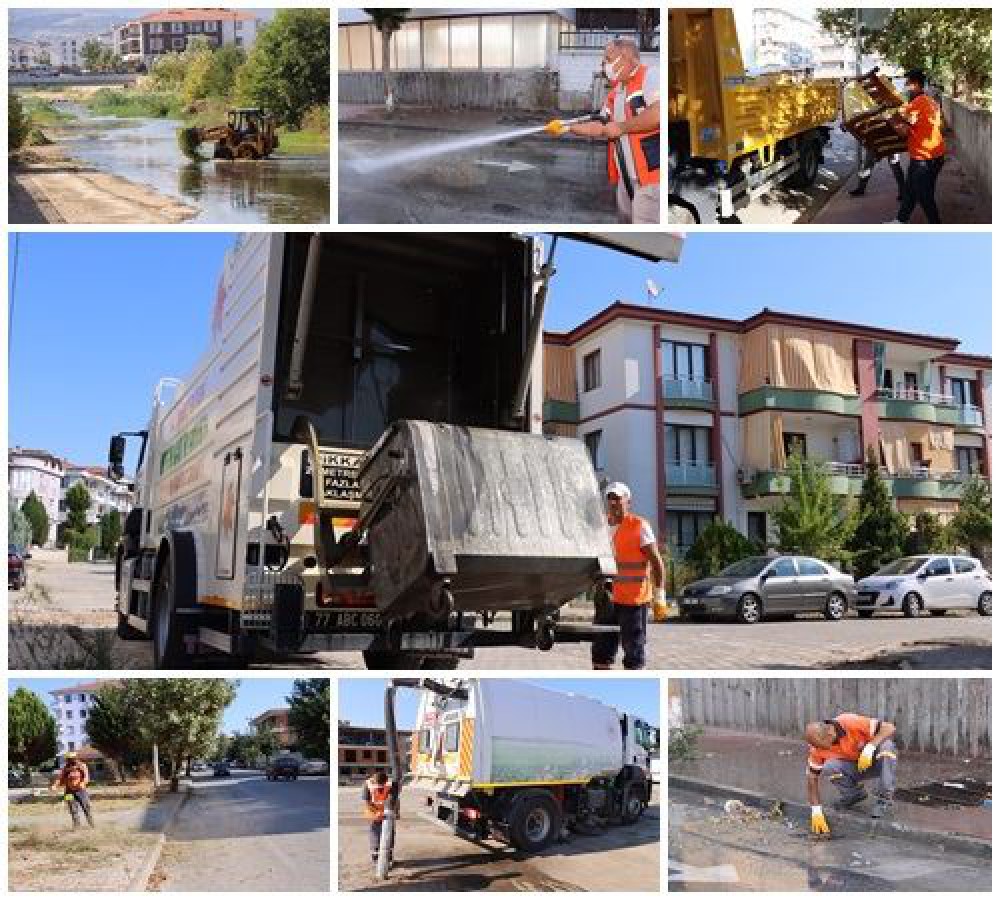 YALOVA’NIN HER NOKTASINDA TEMİZLİK ÇALIŞMALARI DEVAM EDİYOR